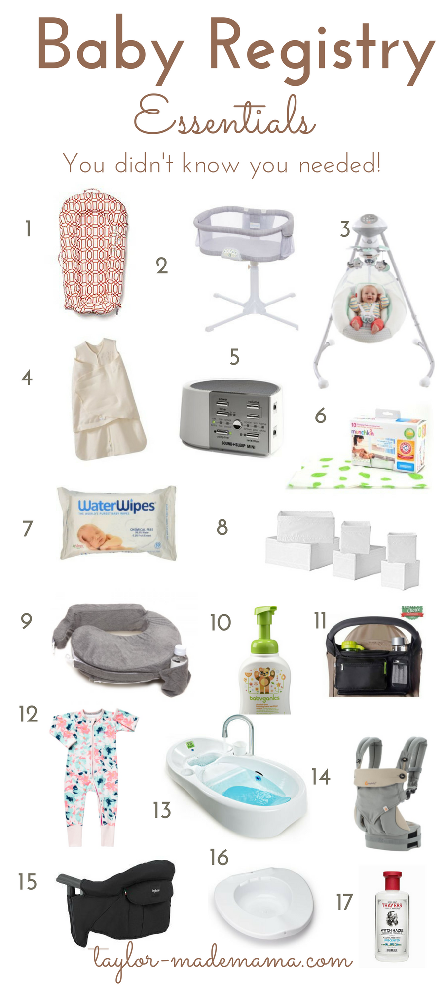 essential Baby registry items. Everything you need to prepare for a newborn baby , and none of the things you won't use!