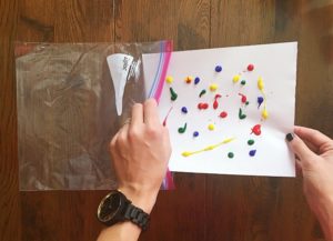 Mess-free finger painting