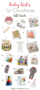 FIRST CHRISTMAS GIFT GUIDE FOR BABY GIRL. HOLIDAY GIFTS FOR 1ST CHRISTMAS