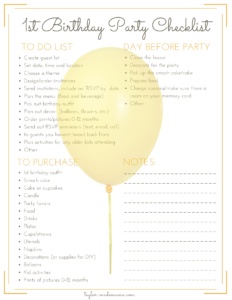 Free Printable Kids Party Planning Checklist Birthday Party Planner Kids Party Planning Birthday Party Checklist