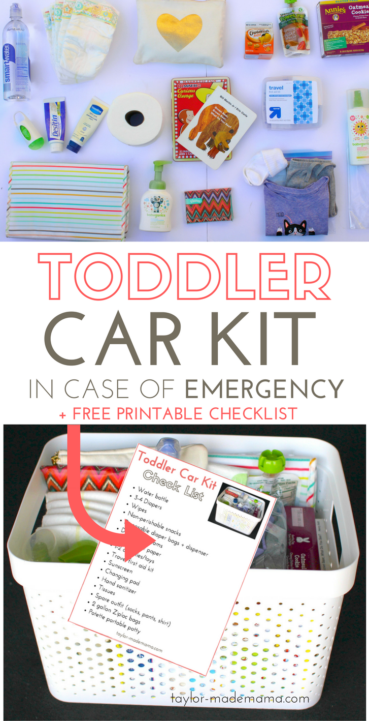 What to pack in an emergency car kit for a toddler. Be prepared for any emergency 