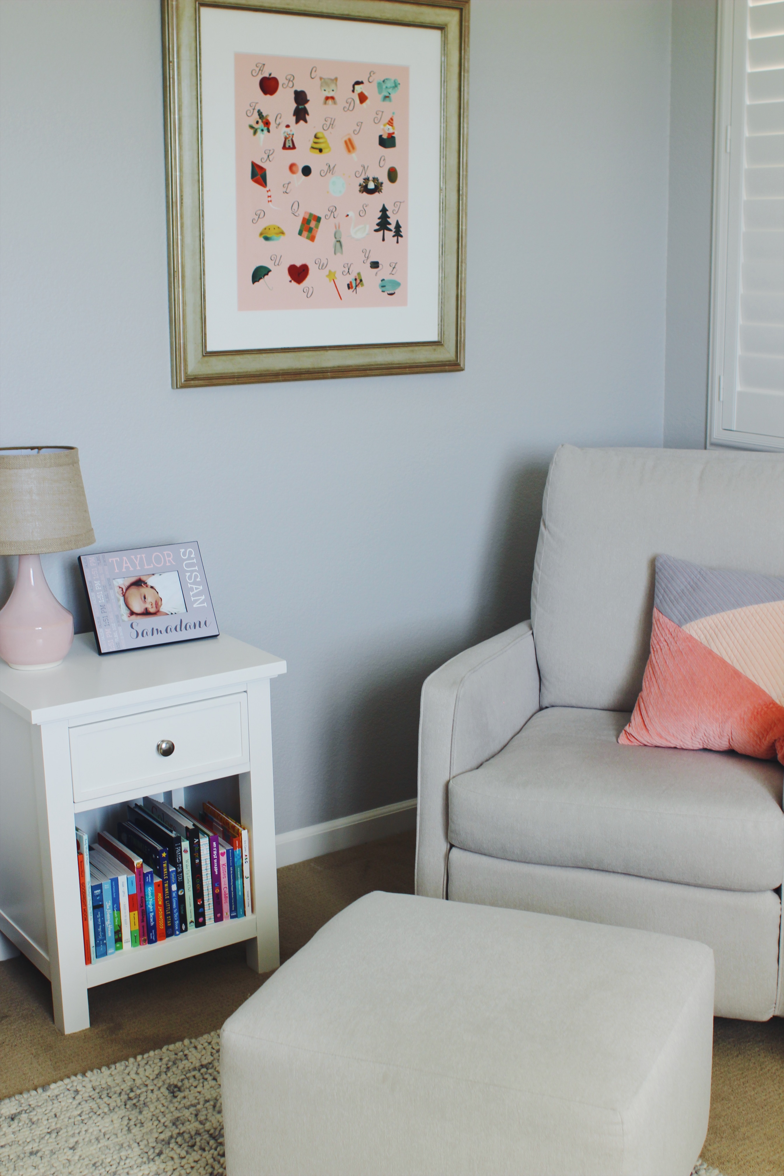 Modern girl nursery reveal. Nursery decor