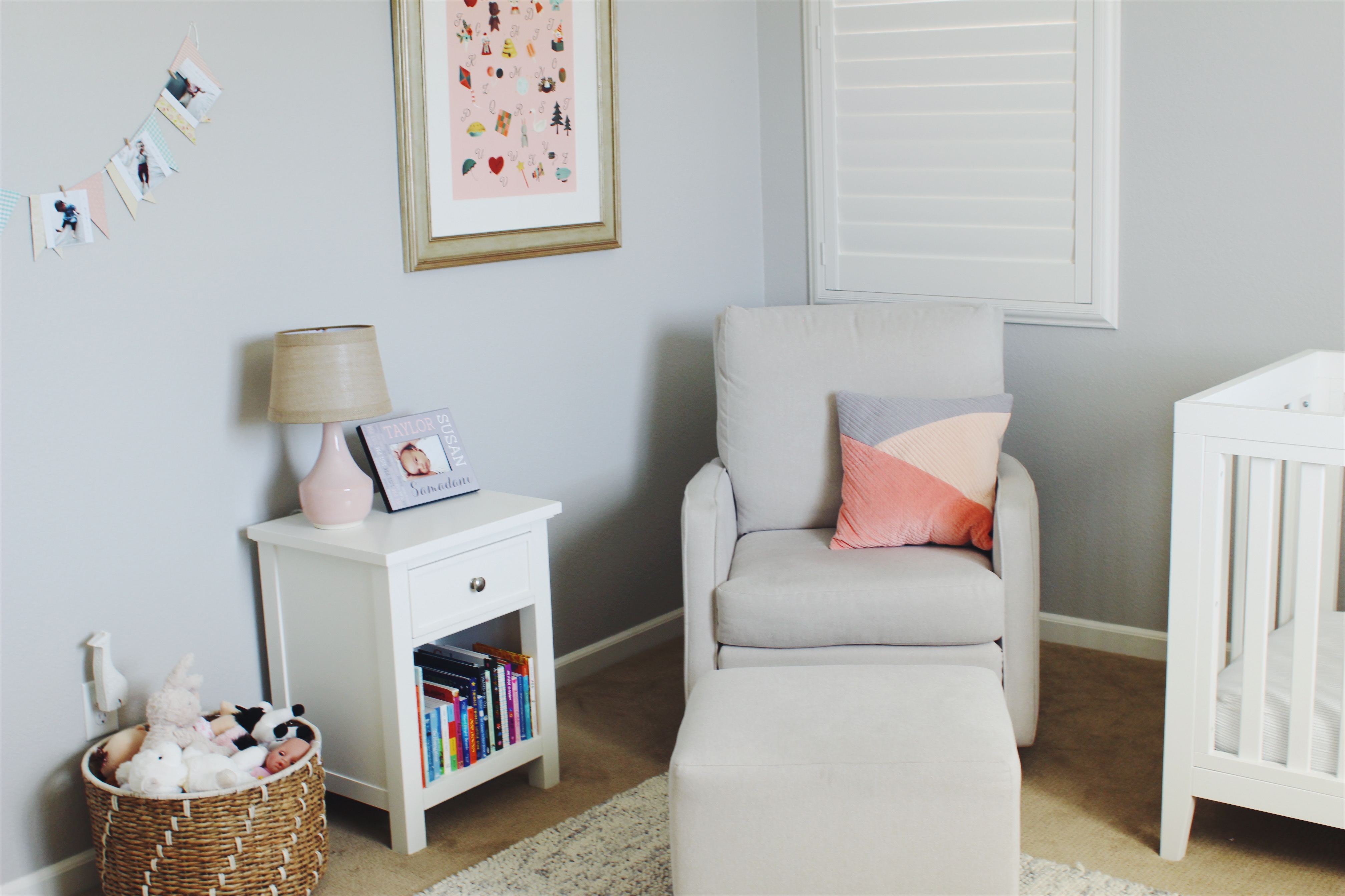 Swing Plans: Modern Girl Nursery Reveal + Changing Station Essentials