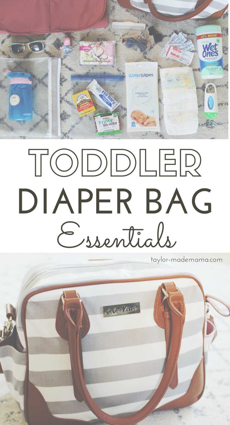 Everything you need to pack in a Toddler Diaper Bag. Toddler diaper bag essentials for a mom and her toddler.