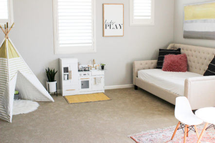 Modern, family-friendly playroom. Playroom Decor