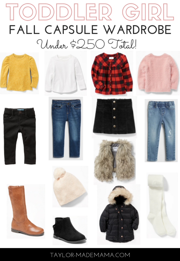 The Cutest Toddler Fall Capsule Wardrobe - All For Under $250!!