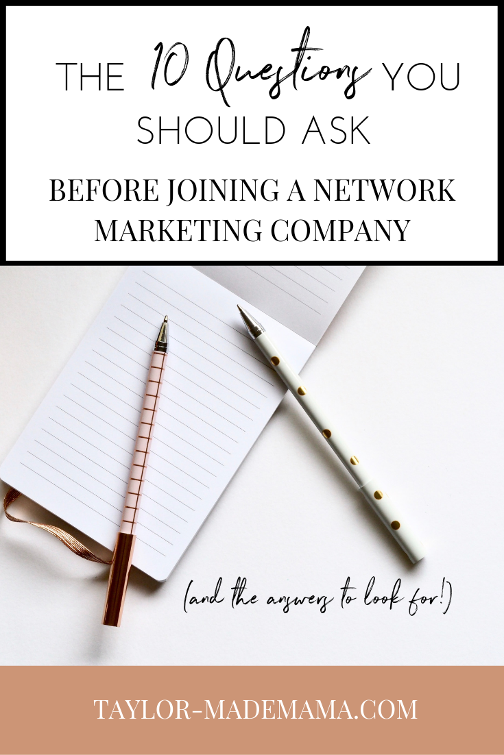 Questions you should ask before joining a network marketing company